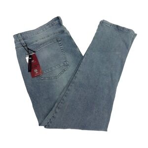 MBX Men's Los Ángeles Denim Jeans 38X32 Slim Straight Stretch Wash Frame PantsNW